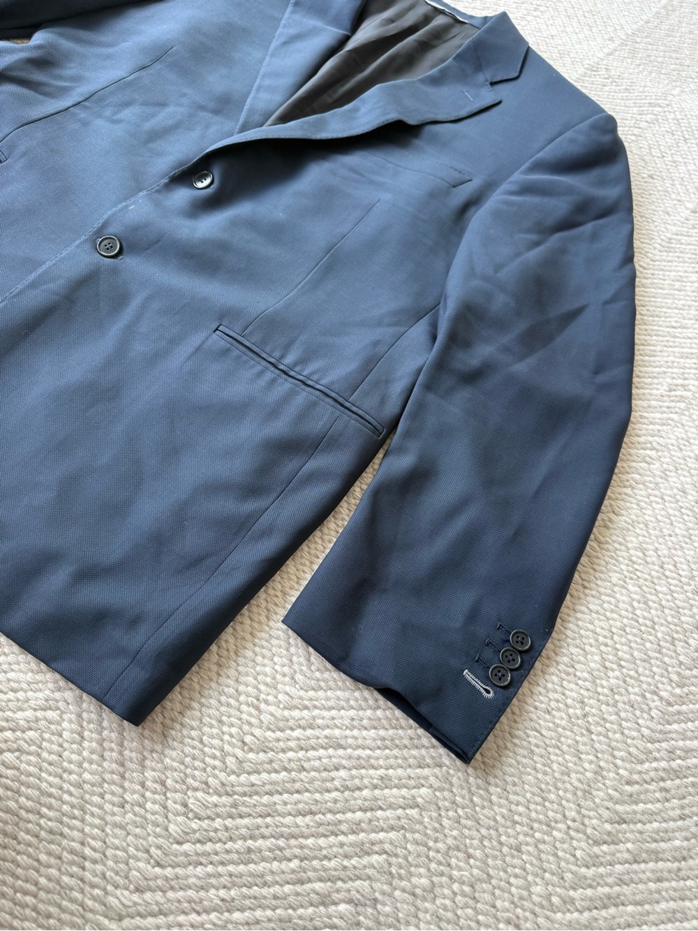 Canali Classic Fit Water Resistant Navy Wool Blazer 56EU/46US - Picture 8 of 16
